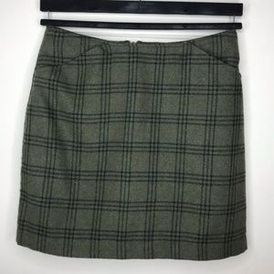 Old Navy Olive Green Plaid Skirt
